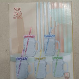 Glass Cup With Straw